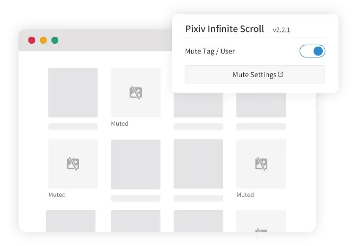 Some works are muted due to mute settings